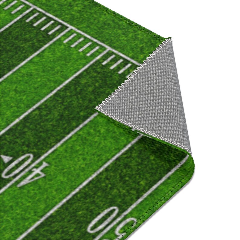 Sports Fan's Football Field Game Room Area Rugs Half and - Etsy