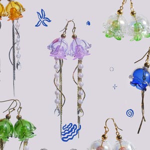 Pendientes de medusa, joyería de cristal en oro o plata. Regalo ideal para una amiga. Elige entre varios estilos.