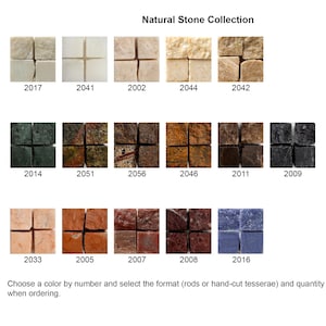 Marble Tiles for Mosaic Art | Hand Cut Roman Natural Stone Tesserae | Supplies Rods Strips