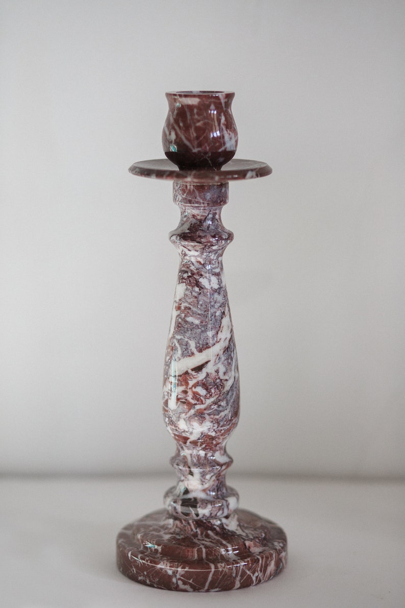 Marble Candlesticks, Vintage Candle Holder, Vintage Marble, Carved