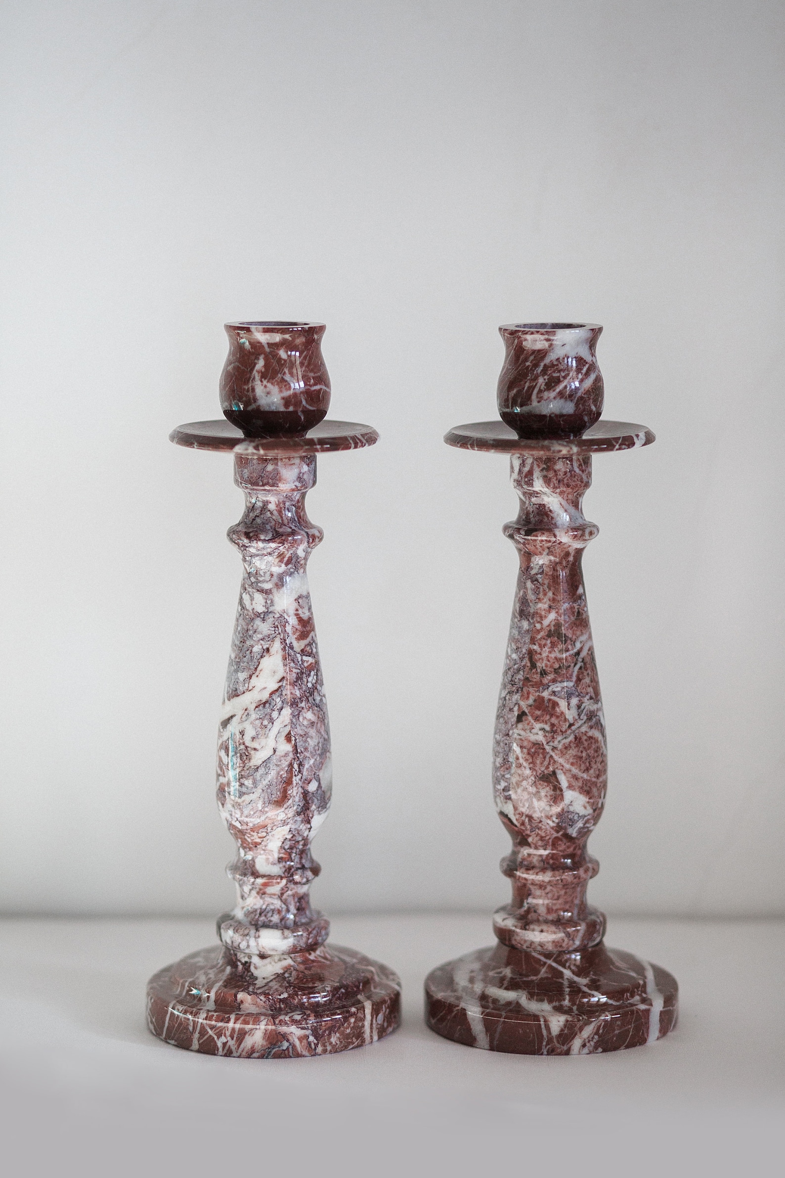 Marble Candlesticks, Vintage Candle Holder, Vintage Marble, Carved