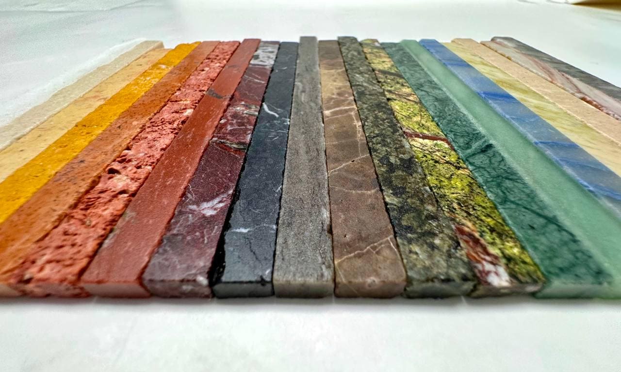 Natural Marble Supplies for Mosaics - Mosaic Sample Kit - Marble Sampler - Natural Stone Tile - Soft Grip Heavy Duty Tile Nippers