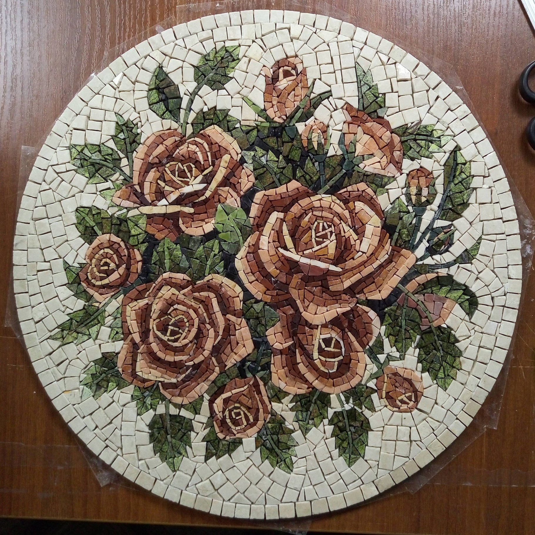 Marble Mosaic Handmade, Mosaic Roses, Painting Roses, Mosaic Flowers