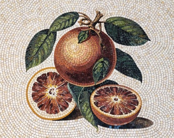 Floor Marble Mosaic Tiles Blood Oranges