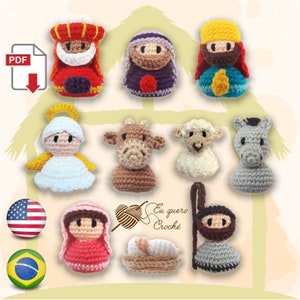 Wzór na amigurumi na szopkę, TYLKO PDF, szydełkowanie