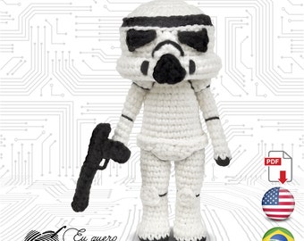 Stormtrooper Toy Art amigurumi crochet pattern PDF