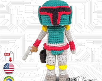 Boba Fett Toy Art amigurumi crochet pattern PDF