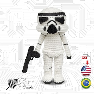 Stormtrooper Toy Art amigurumi crochet pattern PDF