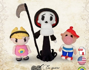 Grim, Billy en Mandy Toy Art PACK 3 patronen 20% KORTING amigurumi gehaakte PDF