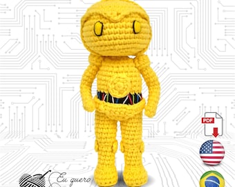 C-3po Toy Art amigurumi crochet pattern PDF