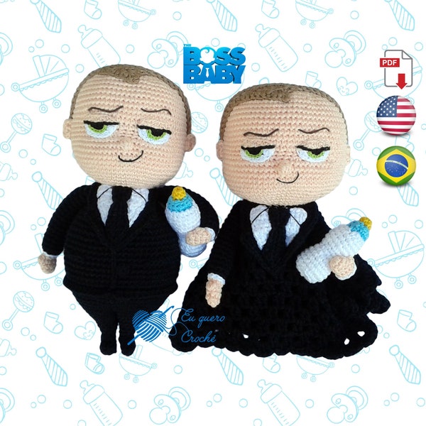 Boss Baby and lovey amigurumi pattern PDF ONLY, crochet