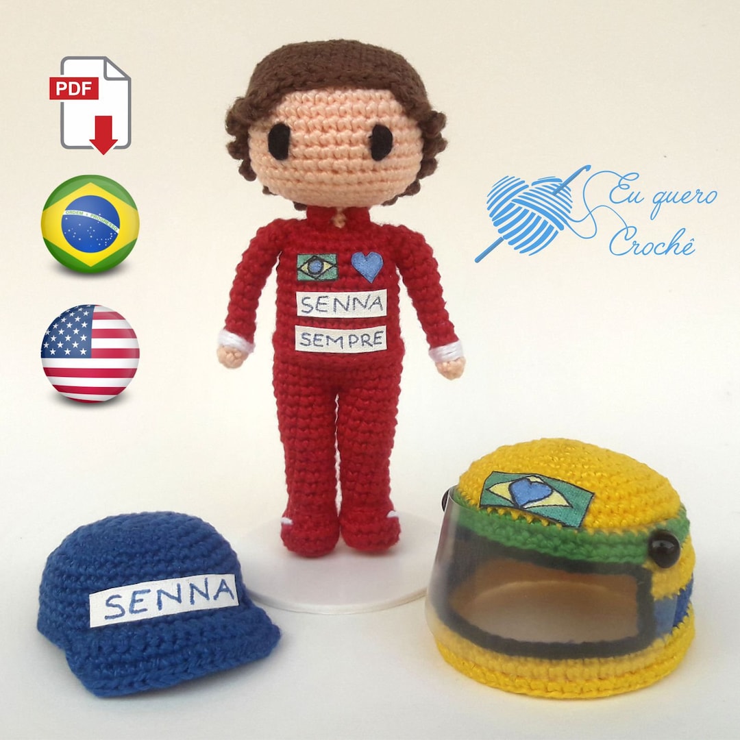 Ayrton Senna Toy Art Amigurumi Crochet Pattern PDF - Etsy