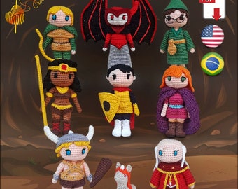 Dungeons and Dragons Toy Art PACK 8 patronen 20% KORTING amigurumi gehaakte PDF