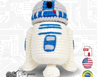 R2-d2 Toy Art amigurumi crochet pattern PDF