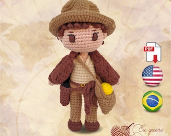 Indiana Jones amigurumi haakpatroon PDF