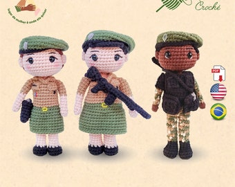 Female Sergeants amigurumi crochet pattern PDF