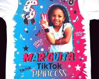 Personalized Birthday Shirt: TikTok Princess Photo Design