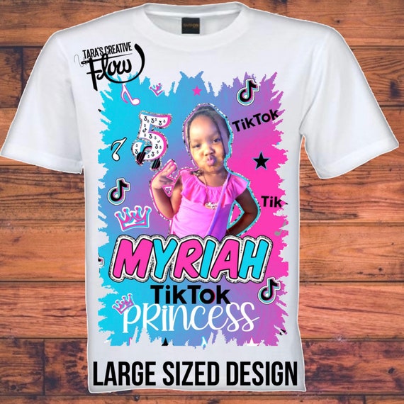 Tiktok Inspired Large Design Shirt or 