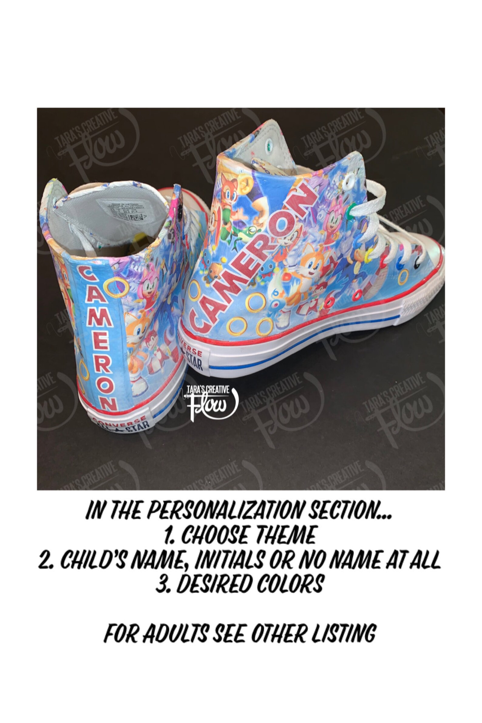 Character Inspired Licensed Converse Customized (kids) - Etsy