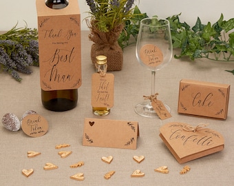 Hearts & Krafts Collection - Tissue Confetti, Wedding Invitations, Save The Date Cards, Bridesmaid Cards, Place Cards, Table Confetti