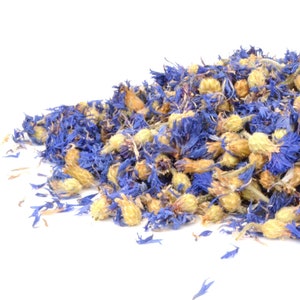 Fiori di fiordaliso blu 1L Coriandoli di nozze naturali, Coriandoli di petali veri, Coriandoli biodegradabili, Celebrazione, Petali naturali