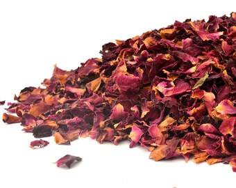 Pétalos de Rosa 1L Confeti Natural Confeti Biodegradable Confeti de Pétalos de Rosa Real - Decoración de mesa de boda - Pétalos de rosa secos