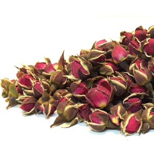 Bourgeons de Rose Rouge Doré 1L Confettis de Table Naturel - Confettis de Table Mariage - Décoration de Table Biodégradable
