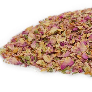 Petali di Rosa Rosa 1L Coriandoli Naturali Confetti Nuziali, Veri Coriandoli Petali, Coriandoli Biodegradabili, Celebrazione, Petali Naturali