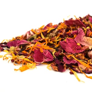 Natürliches Konfetti, Sonnenuntergang, Blumenmädchenkorb, Hochzeitskonfetti, Blütenblattkonfetti, biologisch abbaubar, Hochzeitsgang, Trockenblumenkonfetti, 1L