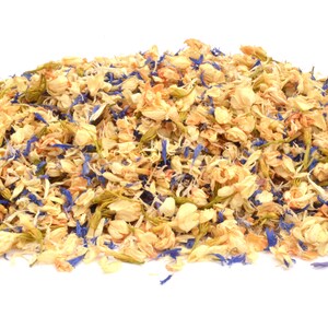 Coriandoli biodegradabili, Coriandoli nuziali, Bianco, Matrimonio invernale, Coriandoli naturali, Ragazza di fiori, Fiori secchi, Petalo blu, Inverno, 1 litro