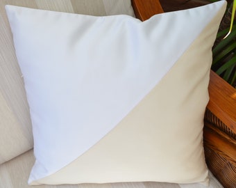 Pillow Cover, Throw Pillow, Pillowcase,home decor, Handmade Pillowcase, Ecru Satin Cushion, Two Colours Pillowcase, Living Room Pillowcase