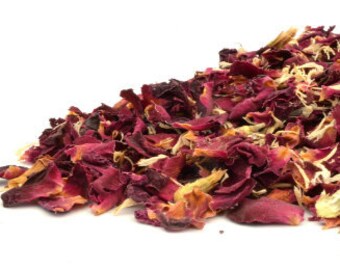 Biodegradable Confetti, Iced Rose, Wedding Confetti, Rustic Wedding Barn Natural Confetti, Flower Girl Real Petals, Dried Flowers, 1 Litre