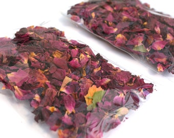 Biodegradable Confetti Packets - Rose Petals - 100% Natural Wedding Confetti Envelopes, Decor, Ecofriendly Confetti Bags Boho Confetti Eco!