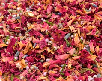 Natural Confetti, Autumn, 5 Litres 50-60 Guests, Fall Wedding Confetti, Rose Petal Confetti, Biodegradable, Flower Girl Wedding Aisle Flower