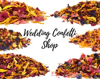 Ecofriendly Wedding Confetti - 60 Types 100% Biodegradable Confetti Petals - Natural Wedding Confetti Mixes - Natural Confetti Boho