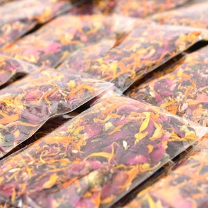Sobres de confeti de boda - verano - paquetes de confeti 100% biodegradables, decoración, bolsas de confeti natural ecológicas, bolsas de confeti boho
