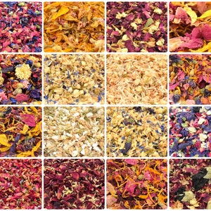Coriandoli naturali 30 tipi! Coriandoli biodegradabili per matrimoni - Coriandoli di petali di fiori secchi - Petali per damigelle - Coriandoli da lancio per matrimoni 1L