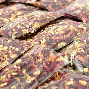 Sobres de confeti de boda - Ruby Jasmine - Paquetes de confeti 100% biodegradables, Bolsas de confeti naturales ecológicas de decoración, Bolsas de confeti Boho