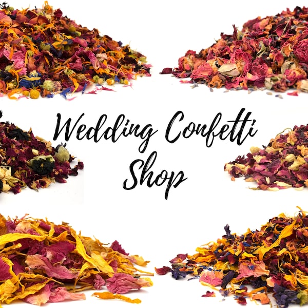 Wildflower Natural Wedding Confetti 100% Biodegradable Petals - 60 Types! Wedding Table Flower Confetti Decoradions - Throwing Confetti