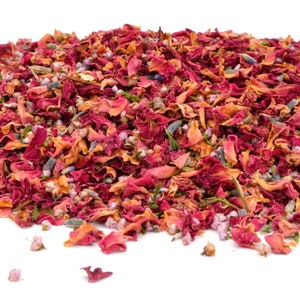 Natuurlijke herfstconfetti - biologisch afbreekbare bruiloftsconfetti met rozenblaadjes en lavendel - bloemenmeisjes bruiloftspaden en meer bloemblaadjes gooien