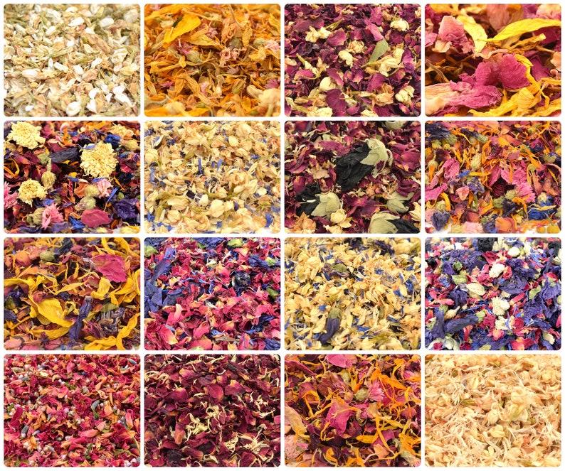 Pick Your Confetti! 30 Types 100% Biodegradable Confetti Petals, Natural Wedding Confetti Packets - Ecofriendly Confetti Natural Confetti 1L