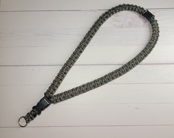 Camo Paracord Lanyard w/ Breakaway Buckle, Key Lanyard, Key Holder, Badge Holder, Badge Clip, Key Clip, Gifts for Hunters, Men's Gifts