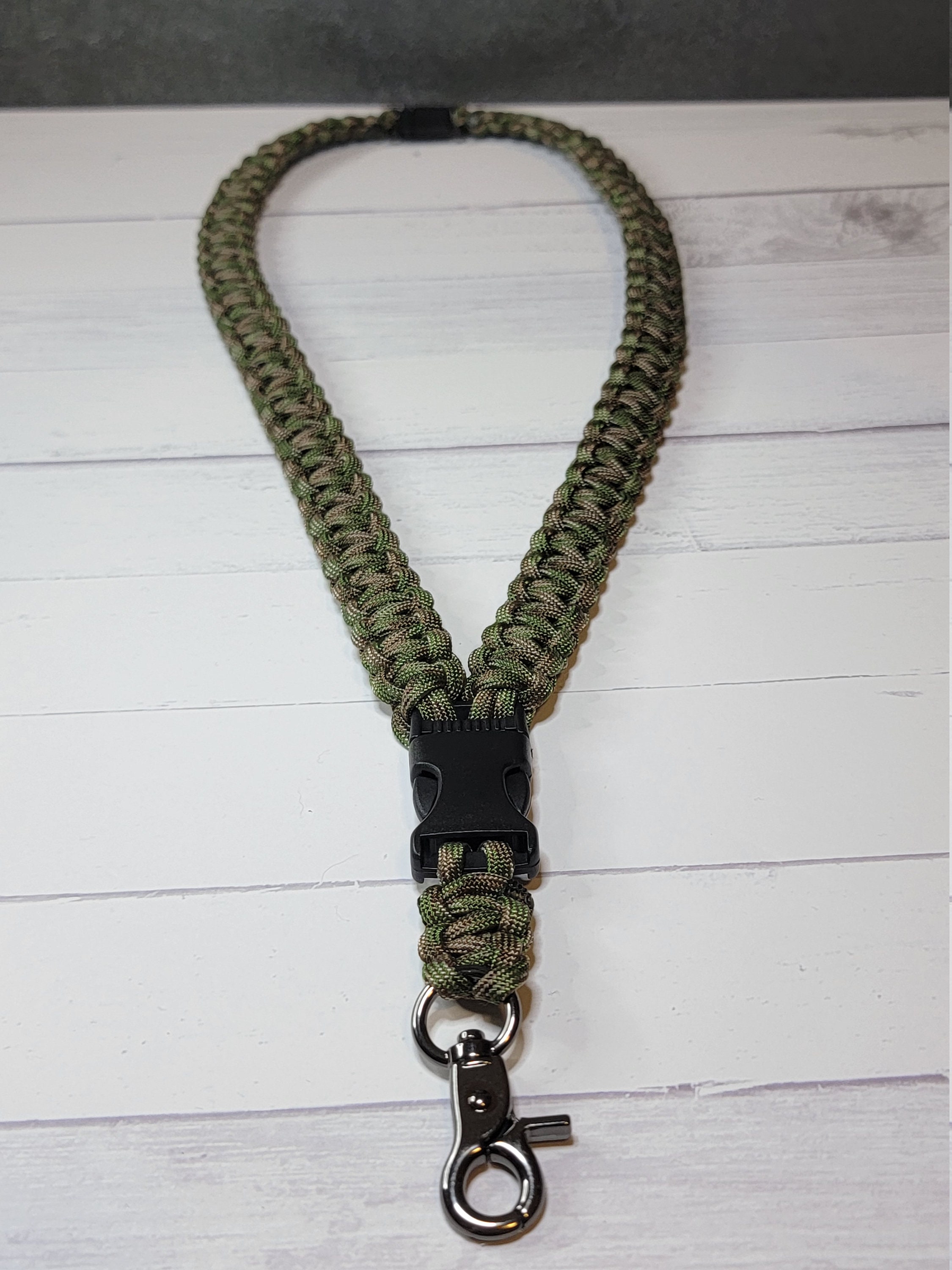 Camo Paracord Lanyard W/ Breakaway Buckle Key Lanyard Key Etsy