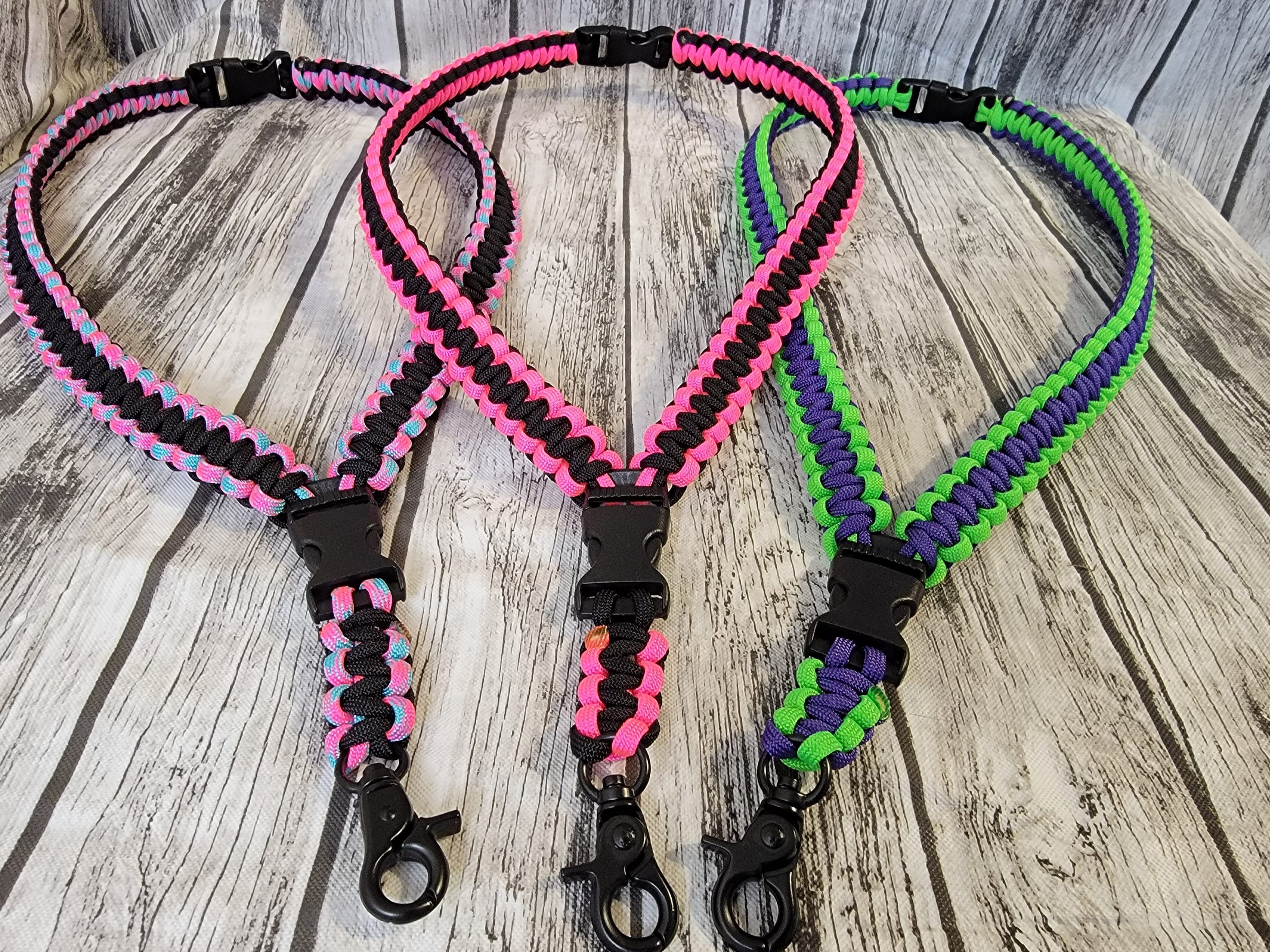 Paracord Lanyard W/ Breakaway Buckle Badge Id Lanyard Etsy Canada
