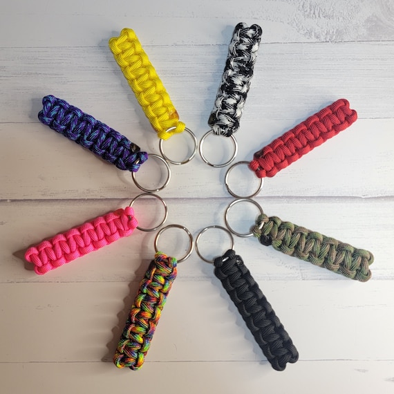 Paracord Keychain, 3 Inch Keychain, Braided Bag Charm, Key Fob, Paracord Keychain For Men, Paracord Keychain for Women, Minimalist Bag Charm
