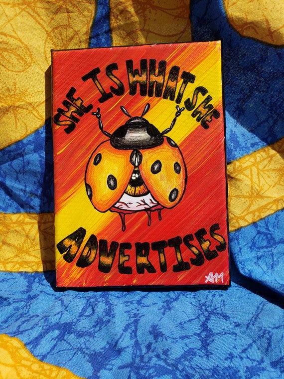 Coccinelle Gore Oeil Citation Peinture Etsy