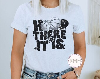 Hoop There It Is Basketball Graphic Tee, Sports Shirt