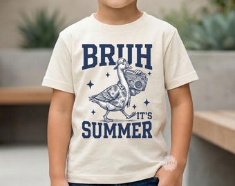 Funny Summer Duck Shirt, Funny Boys Toddler Tee, Vacation Outfit