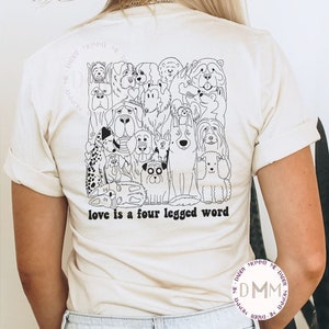 Dog Lover Shirt Love Is A Four Legged Word Dog Mom Shirt Veterinarian Shirt Dog Mama Vet Tech TShirt Rescue Dog Shirt Animal Rescue Shirt