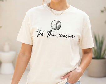 Baseball Season Comfort Colors Tee, Vintage Game Day Shirt, Baseball Mom Gift